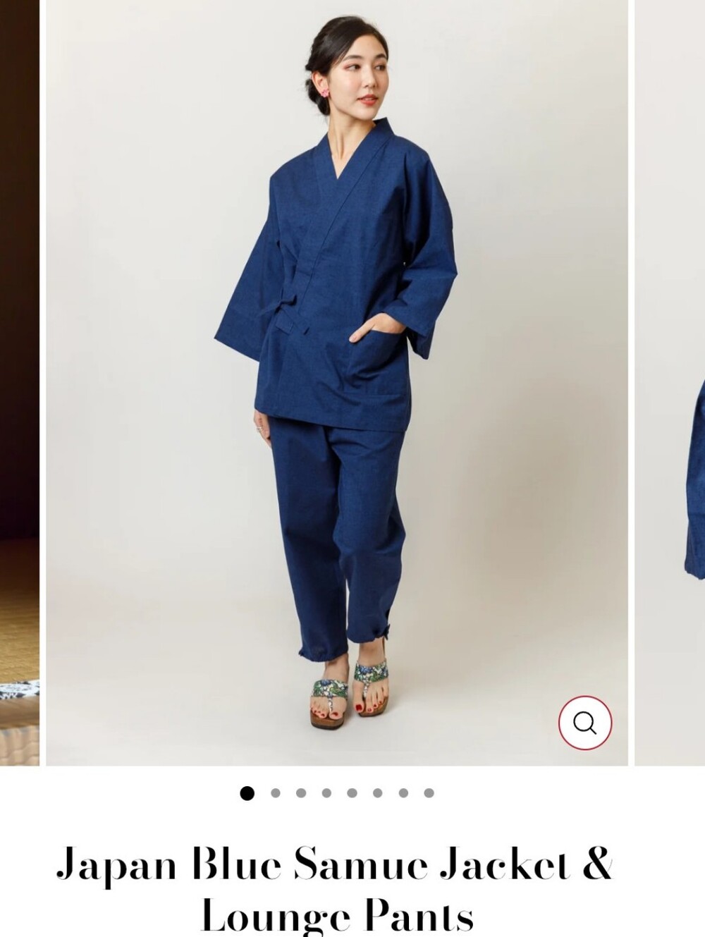 NWT Japanese Samue Jacket & Pants Set Size Large Midnight Blue